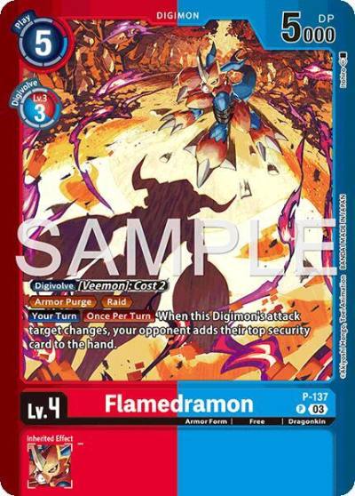 Flamedramon P-137 P Limited Card Pack -Billion Bullet- Digimon card