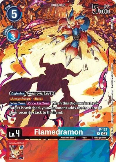 Flamedramon Update Pack 2024 P-137 P Digimon Promotion Cards Digimon card