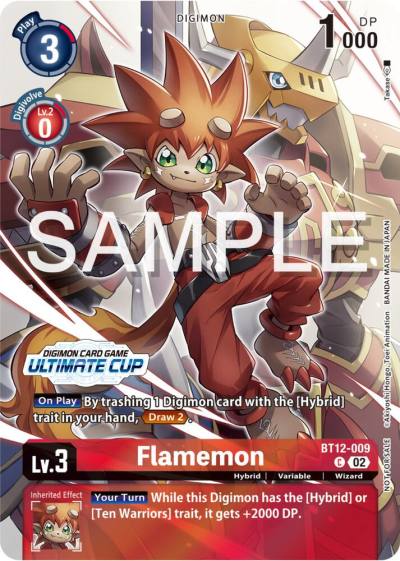Flamemon Ultimate Cup 2024 BT12-009 C Across Time Digimon card