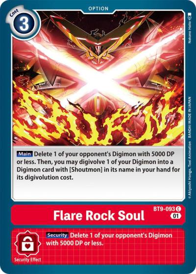 Flare Rock Soul BT9-093 C X Record Digimon card