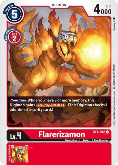 Flarerizamon BT1-018 C Release Special Booster 1.0 Digimon card