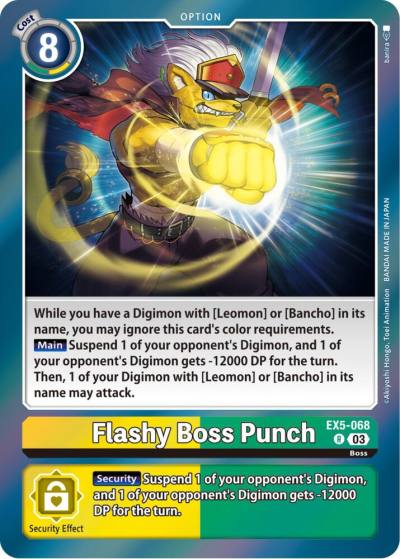 Flashy Boss Punch EX5-068 R Animal Colosseum Digimon card