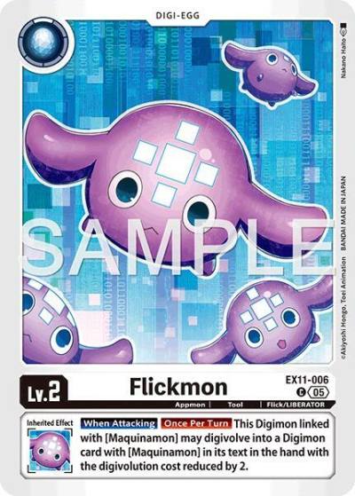 Flickmon EX11-006 C Dawn of Liberator Digimon card