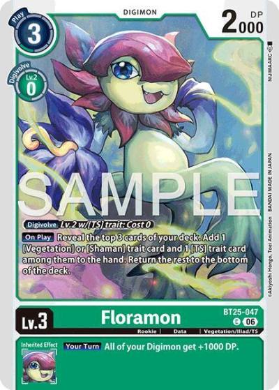 Floramon BT25-047 C Dual Revolution Digimon card