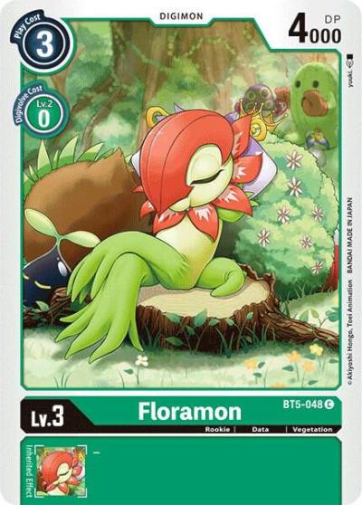 Floramon BT5-048 C Battle of Omni Digimon card
