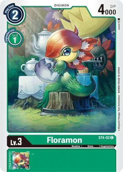 Floramon ST4-02 C Starter Deck 04: Giga Green Digimon card