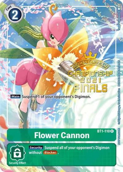 Flower Cannon 2021 Championship Finals Tamers Evolution Pack BT1-110 R Release Special Booster 1.0 Digimon card