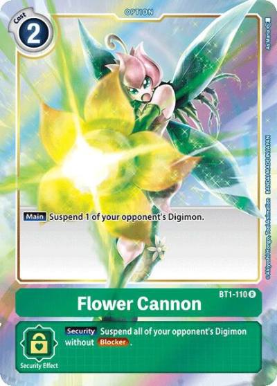 Flower Cannon Alternate Art BT1-110 R Release Special Booster 1.0 Digimon card