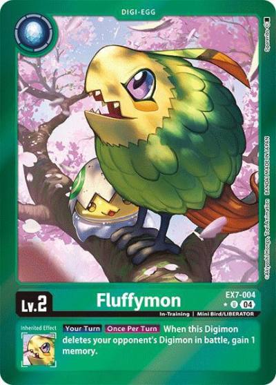 Fluffymon Foil EX7-004 U Digimon LIBERATOR Digimon card