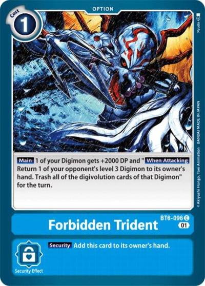 Forbidden Trident BT6-096 C Double Diamond Digimon card