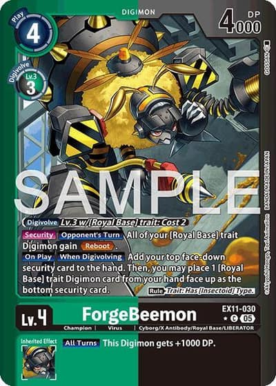 ForgeBeemon (Limited Foil) EX11-030 C Dawn of Liberator Digimon card