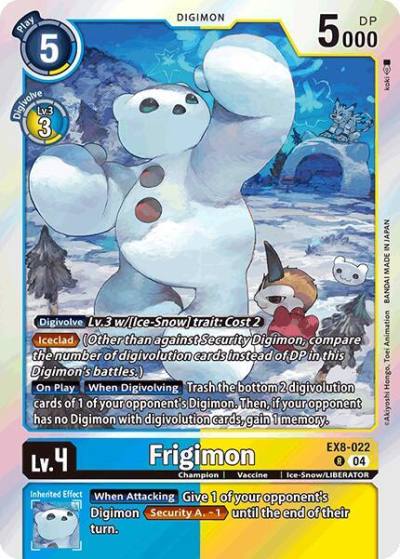 Frigimon EX8-022 R Chain of Liberation Digimon card