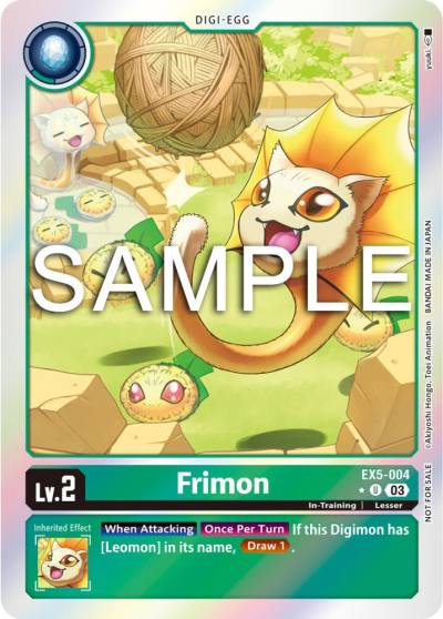 Frimon Animal Colosseum Box Promotion Pack EX5-004 U Animal Colosseum Digimon card