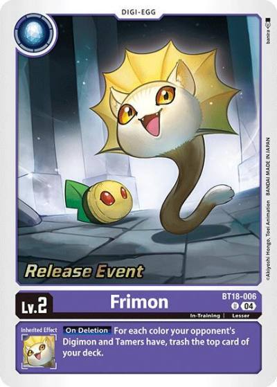 Frimon BT18-006 U Release Special Booster 2.0 Celebration Event Cards Digimon card
