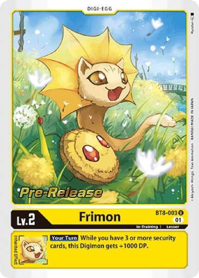 Frimon BT8-003 U New Awakening Pre-Release Cards Digimon card