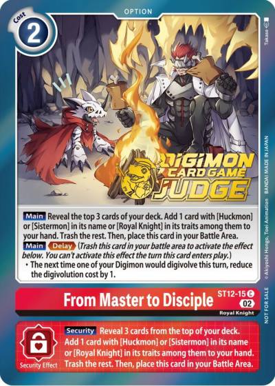 From Master to Disciple Judge Pack 3 ST12-15 C Starter Deck 12: Jesmon Digimon card