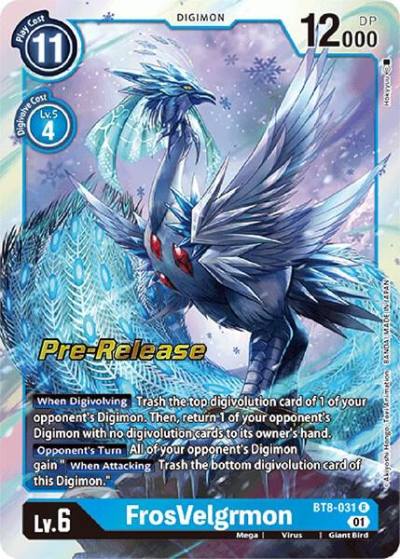 FrosVelgrmon BT8-031 R New Awakening Pre-Release Cards Digimon card