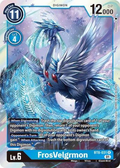 FrosVelgrmon BT8-031 R New Awakening Digimon card