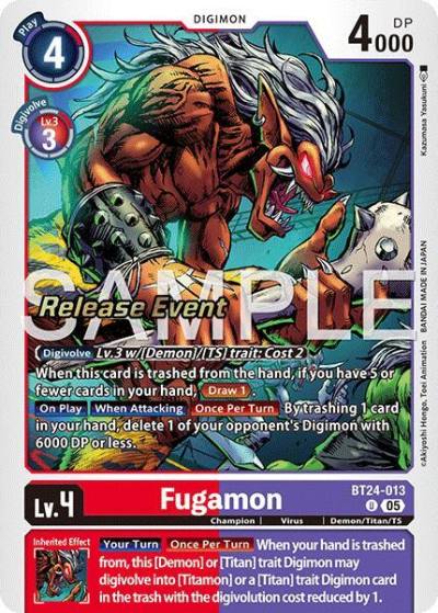Fugamon BT24-013 U Time Stranger Release Event Cards Digimon card