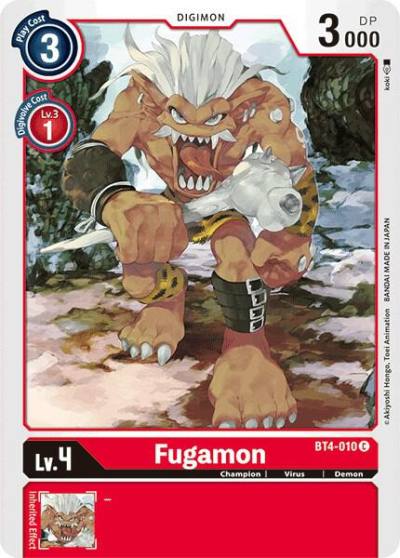Fugamon BT4-010 C Great Legend Digimon card