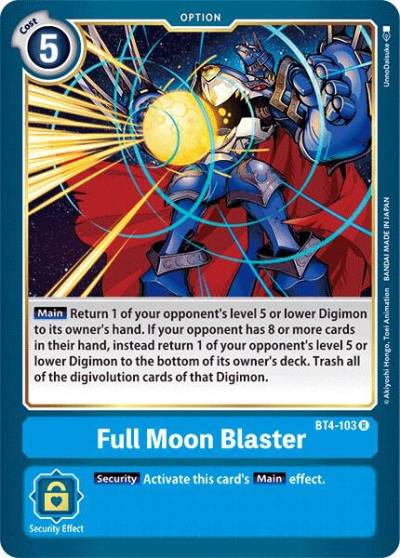 Full Moon Blaster BT4-103 R Great Legend Digimon card