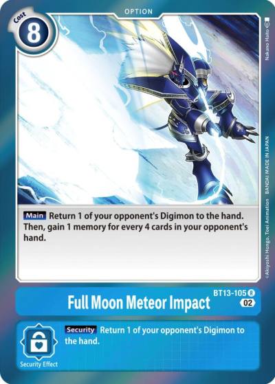 Full Moon Meteor Impact BT13-105 R Versus Royal Knights Digimon card