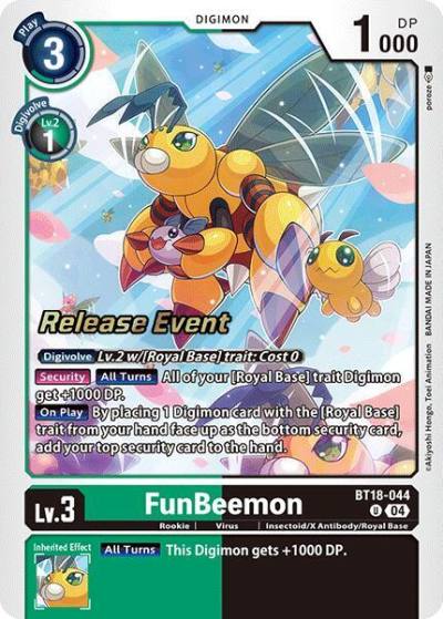 FunBeemon BT18-044 U Release Special Booster 2.0 Celebration Event Cards Digimon card