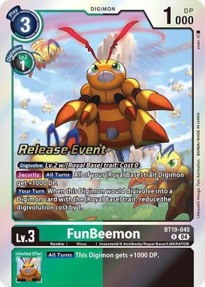 FunBeemon BT19-045 R Release Special Booster 2.0 Celebration Event Cards Digimon card