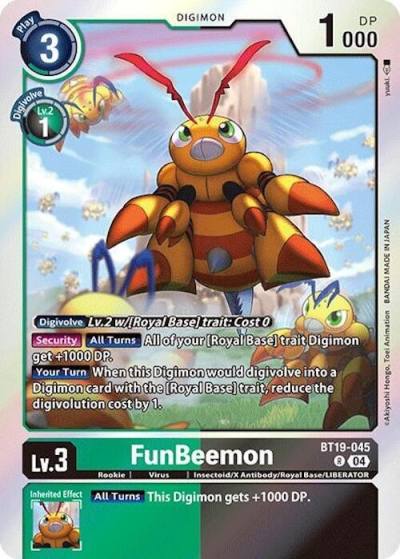 FunBeemon BT19-045 R Release Special Booster 2.0 Digimon card