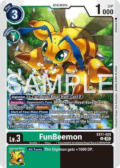 FunBeemon EX11-025 U Dawn of Liberator Digimon card