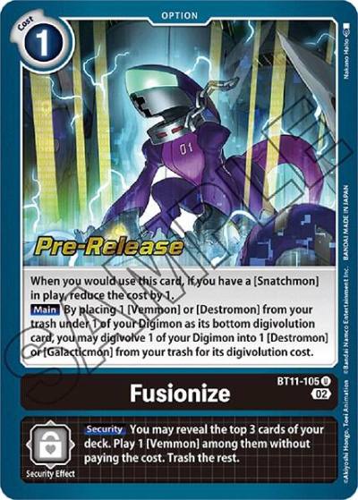 Fusionize BT11-105 U Dimensional Phase Pre-Release Cards Digimon card