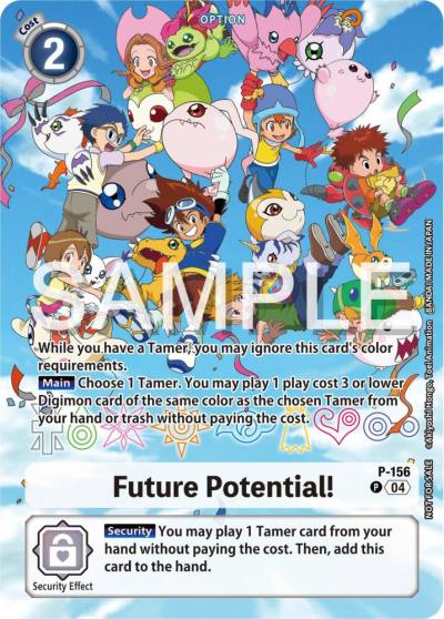 Future Potential 25th Anniversary Digimon Adventure P-156 P Digimon Promotion Cards Digimon card