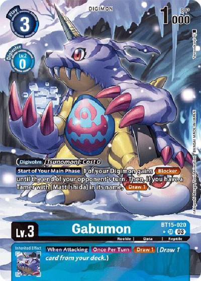Gabumon Alternate Art BT15-020 SR Exceed Apocalypse Digimon card