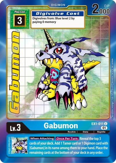 Gabumon Alternate Art EX1-011 U Classic Collection Digimon card