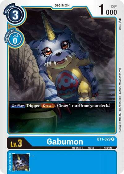 Gabumon BT1-029 R Release Special Booster 1.0 Digimon card