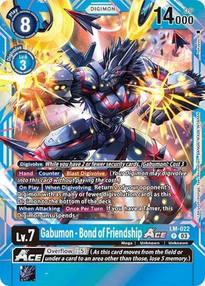 Gabumon Bond of Friendship ACE LM-022 P Special Limited Set Digimon card