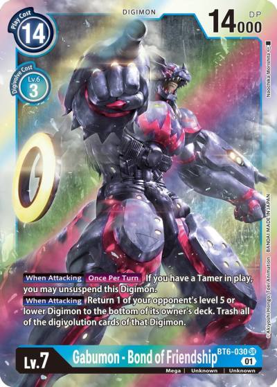 Gabumon Bond of Friendship BT6-030 SR Double Diamond Digimon card