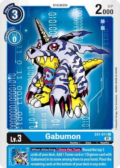 Gabumon EX1-011 U Classic Collection Digimon card