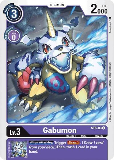Gabumon ST6-03 C Starter Deck 06: Venomous Violet Digimon card