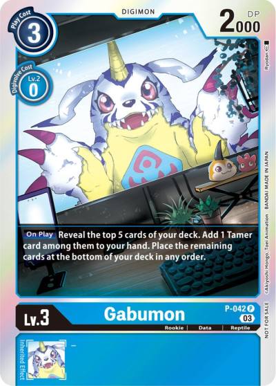 Gabumon Winner Pack Blast Ace P-042 P Digimon Promotion Cards Digimon card