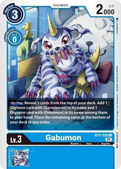 Gabumon Winner Pack New Awakening BT5-020 U Battle of Omni Digimon card