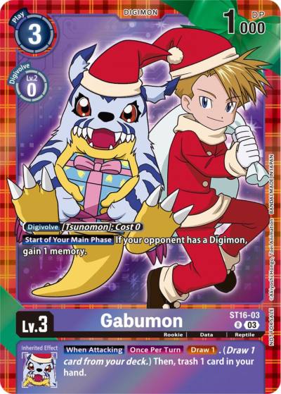 Gabumon Winter Holiday 2023 ST16-03 R Starter Deck 16: Wolf of Friendship Digimon card