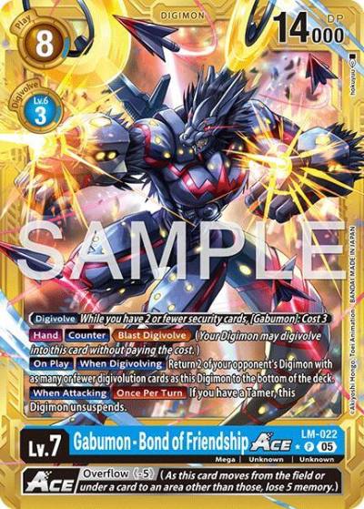 Gabumon of Friendship ACE Gold Border LM-022 P Advanced Booster Digimon Generation Digimon card