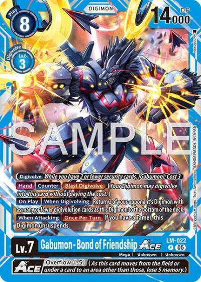 Gabumon of Friendship ACE Reprint LM-022 P Advanced Booster Digimon Generation Digimon card