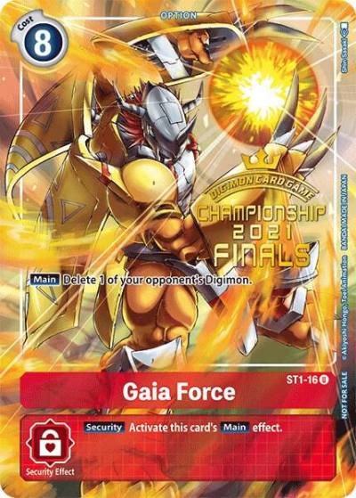 Gaia Force 2021 Championship Finals Tamers Evolution Pack ST1-16 U Starter Deck 01: Gaia Red Digimon card