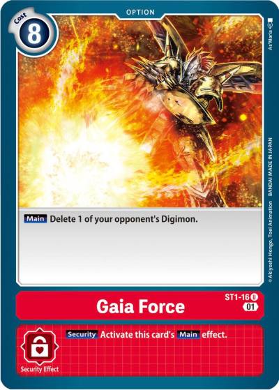 Gaia Force Alternate Art ST1-16 U Starter Deck 07: Gallantmon Digimon card