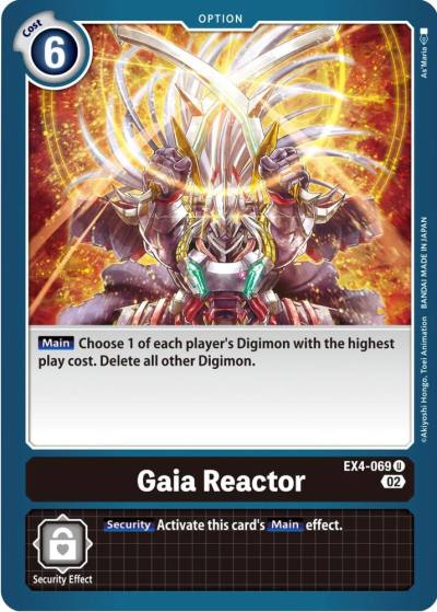 Gaia Reactor EX4-069 U Alternative Being Booster Digimon card