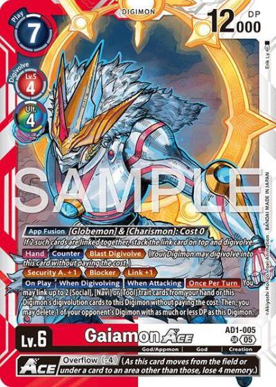 Gaiamon ACE AD1-005 SR Advanced Booster Digimon Generation Digimon card