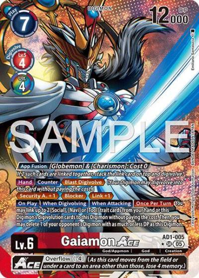 Gaiamon ACE Alternate Art AD1-005 SR Advanced Booster Digimon Generation Digimon card