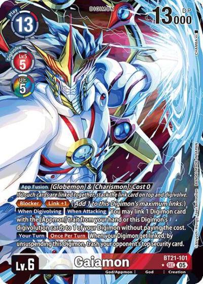 Gaiamon Alternate Art BT21-101 SEC World Convergence Digimon card